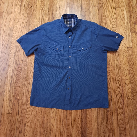 Kuhl Other - Kuhl Karib Mens Short Sleeve Button Down Shirt Size XL Blue